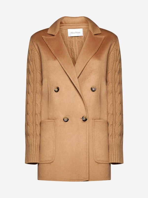 Dalila wool and cashmere short coat