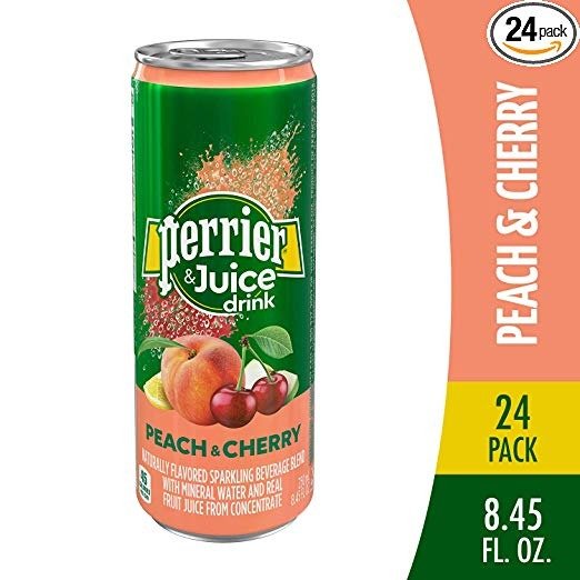 & Juice, Peach and Cherry Flavor, 8.45 Fl Oz. Cans (24 Count)