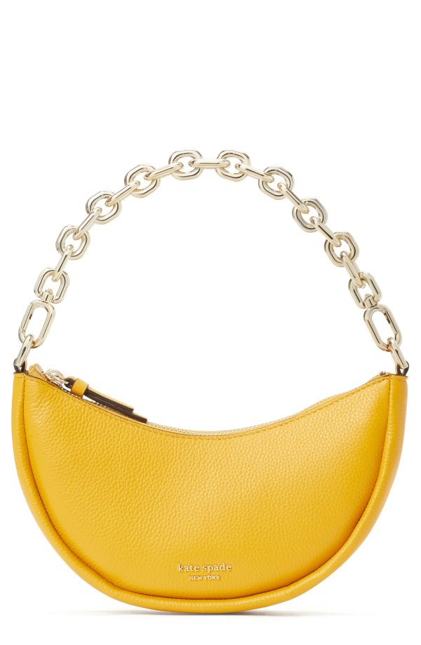 small smile pebbled leather crossbody bag