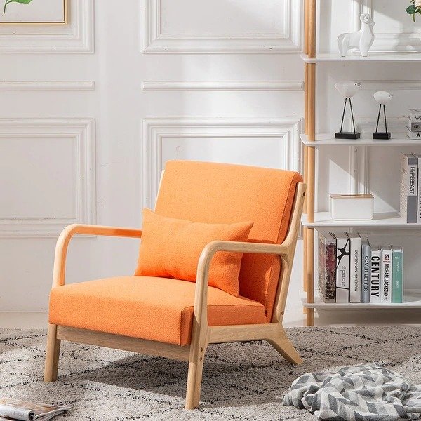 Kaarnevaara Upholstered Accent Chair - Orange