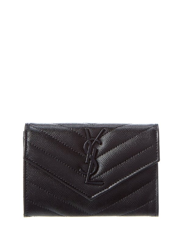 Small Matelasse Leather Envelope Wallet