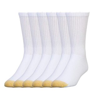 Gold Toe 男士白色长袜6个装