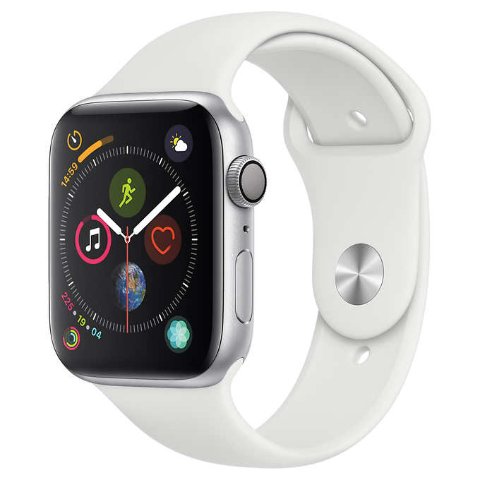 Apple Watch Series 4 (GPS, 44mm) 白色运动表带- 北美省钱快报