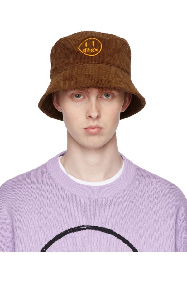SSENSE Exclusive Brown Painted Mascot Bucket Hat