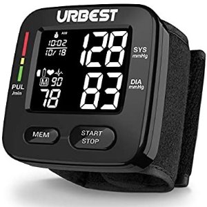 Blood Pressure Monitor-Wrist Accurate Automatic Digital BP Monitor with Large LCD Backlight Display and Includes Batteries,High Blood Pressure Machine Cuff with 180 Memories 2 Users Mode for Home Use