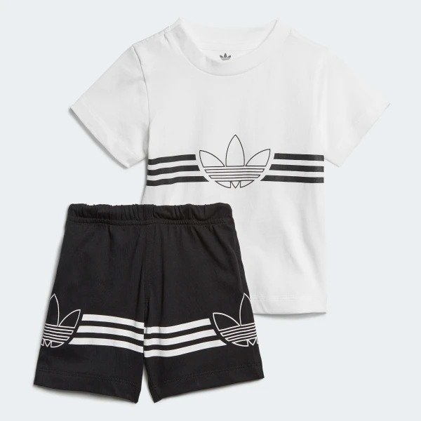 Outline Tee and Shorts Set