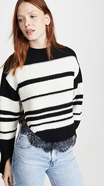 Monochrome Striped Sweater