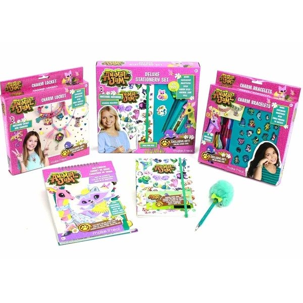 Animal Jam Ultimate Fan Craft Kit - Sketchbook and Jewelry Making Set for Kids - Over 100 Pieces Includes In Game Codes for Exclusive Den Items