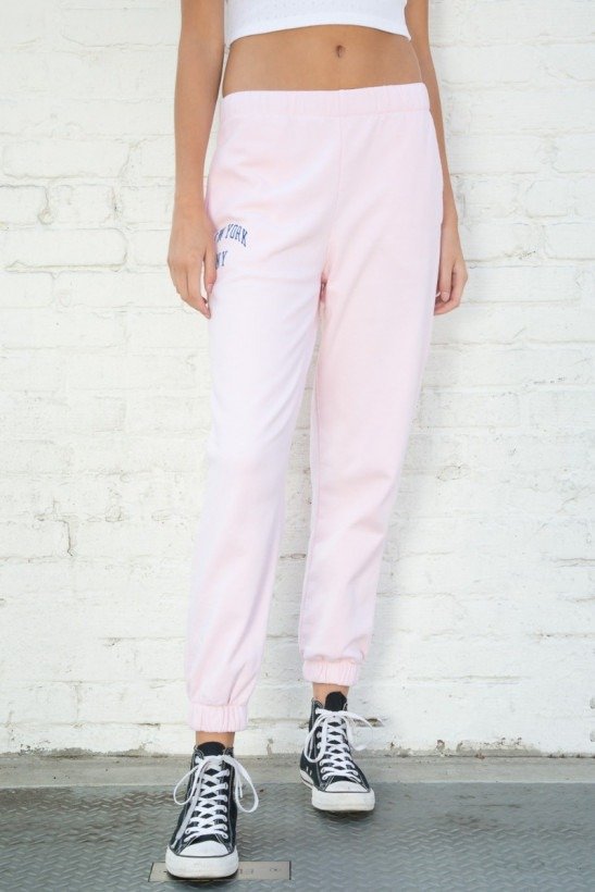 粉色裤子