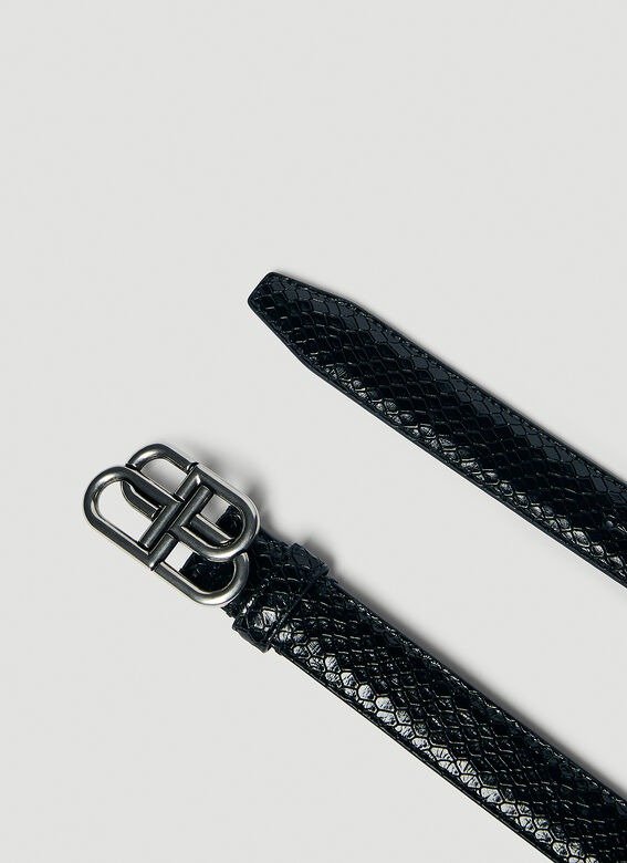 BB Large Leather Belt in Black