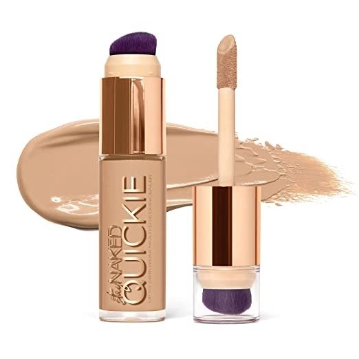 Urban Decay Quickie 24HR Multi-Use Full Coverage Concealer – Waterproof – Dual-Ended with Brush - Hydrating with Vitamin E - Natural Finish - Vegan & Cruelty Free