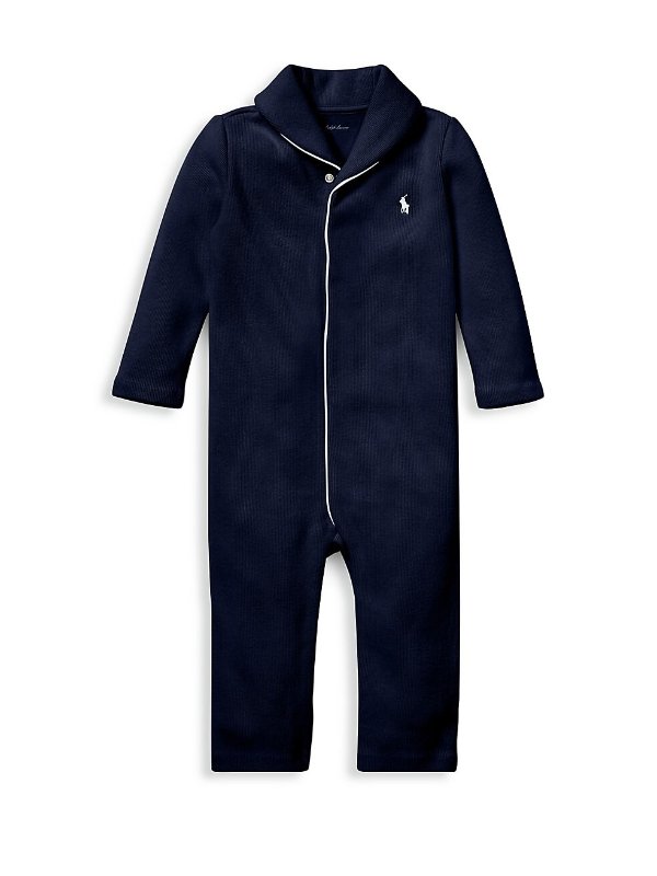 Baby Boy's Ribbed Coveralls