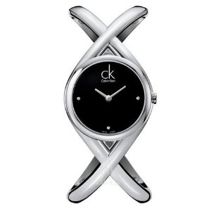 独家！Calvin Klein Enlace 女士独特手镯型腕表，型号 K2L23104