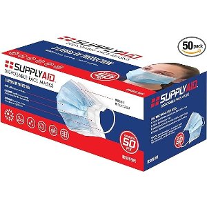 SupplyAID 一次性三层口罩 50个