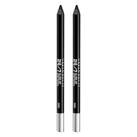  24/7 Glide-On Waterproof Eyeliner Pencil, Zero - Pack of 2 - Zealous Black with Cream Finish - Award-Winning, Long-Lasting, Intense Color