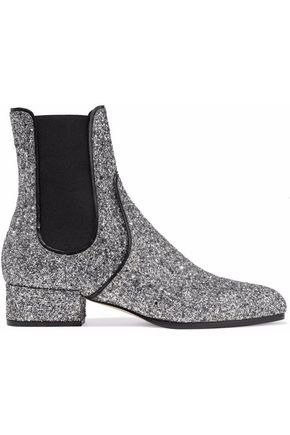 Monty glittered leather ankle boots