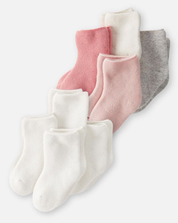 婴儿有机棉袜子8双