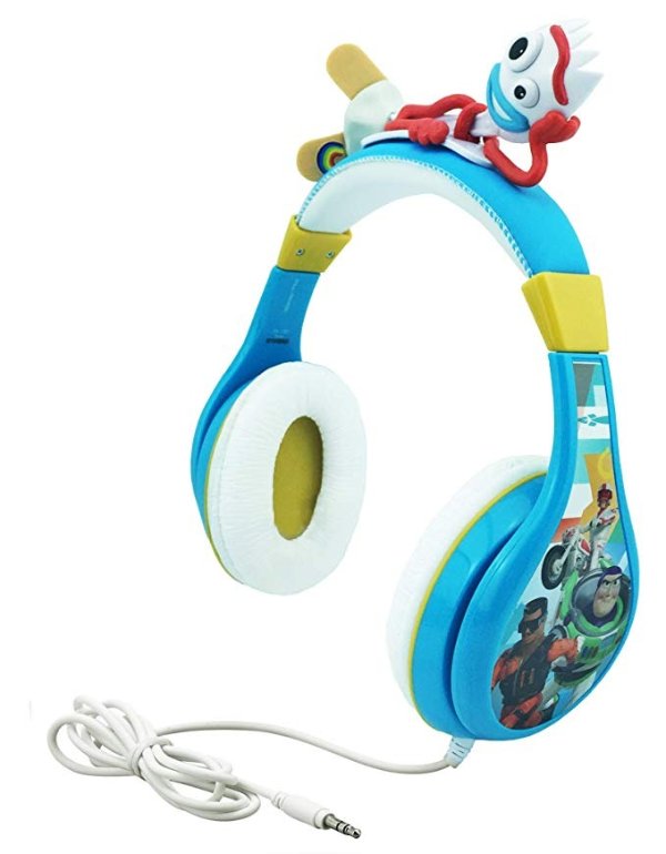 Kids Headphones for Kids Toy Story 4 Forky Adjustable Stereo Tangle-Free 3.5mm Jack Wired Cord Over Ear Headset for Children Parental Volume Control Kid Friendly Safe Perfect for School Home Travel