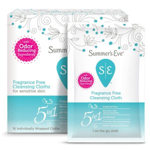 Summer's Eve Cleansing Wipes, Fragrance Free , 16 Count