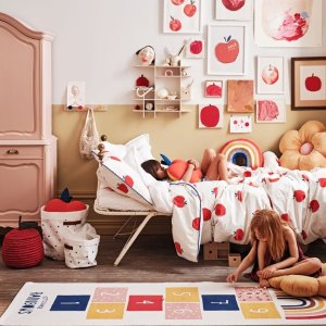 H&M 儿童房床品、装饰等特卖 活泼清新、温馨甜美全都有