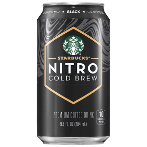Starbucks Nitro Cold Brew, Black Unsweetened, 9.6 fl oz Can (8 Pack)