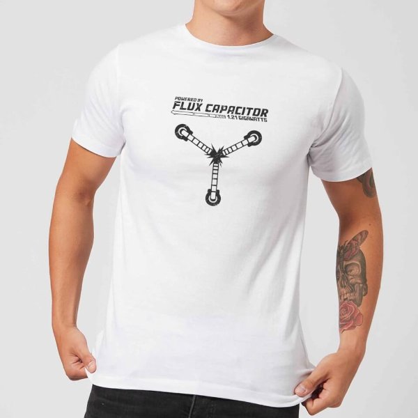 Powered By Flux Capacitor T-Shirt - White
