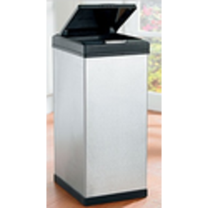 Brylane Home Stainless Steel 40-Liter Trash Can