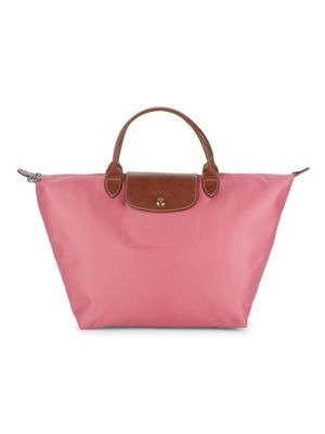 Leather-Trimmed Tote