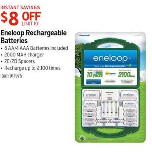 12-Pack Eneloop Rechargeable Batteries