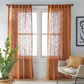 Naturals Open Weave Curtain Panel Pair