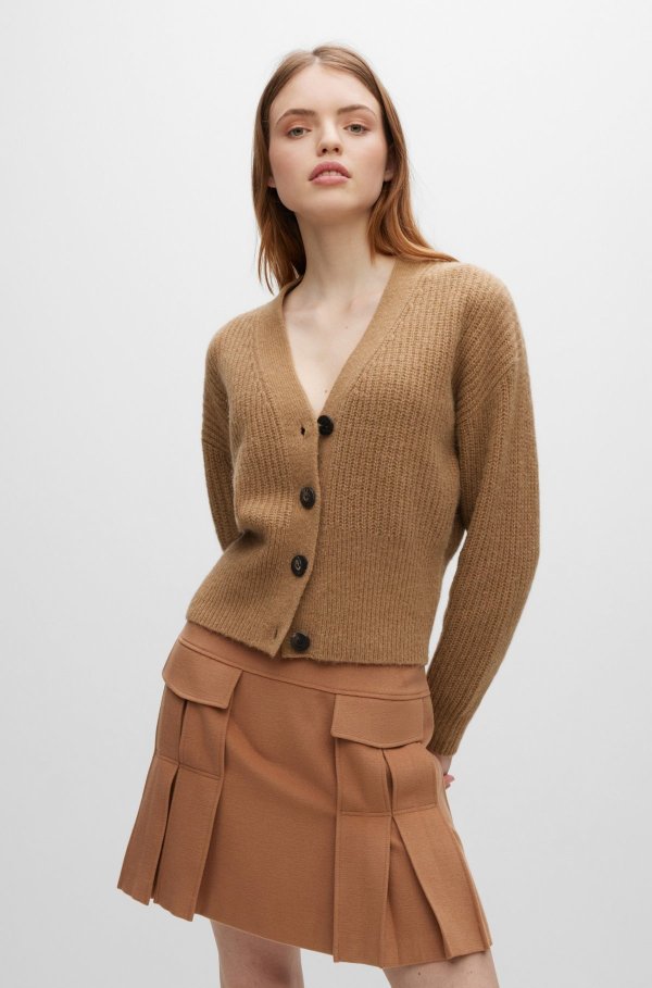 Relaxed-fit cardigan in a wool blend
