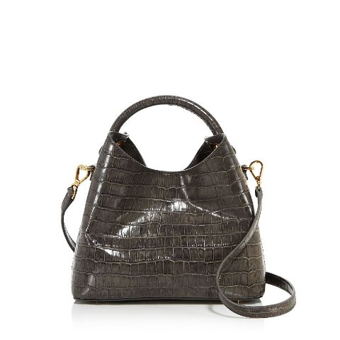 ellemeCroc-Embossed Satchel