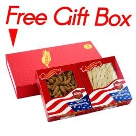 Premium Selected Gift Box Bundle: Ginseng Slice Medium 4 oz Box + Short Medium 4 oz Box