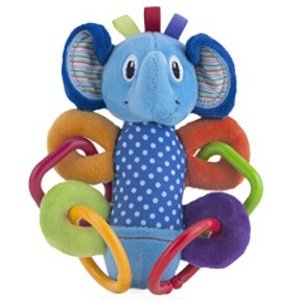 Nuby Squeeze N' Squeak Plush Toy, Characters May Vary @ Amazon