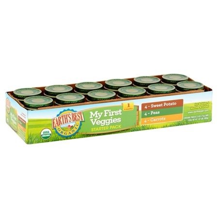 (12 Pack)Organic My First Veggies Starter Pack Organic Baby Food, 2.5 oz