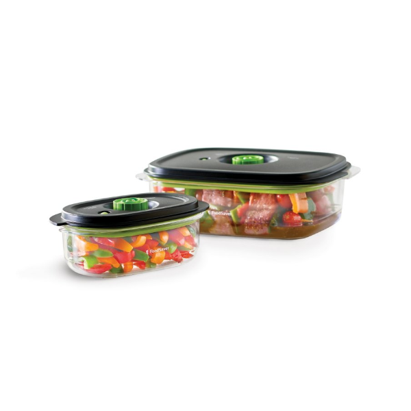 FoodSaver® Preserve & Marinate Vacuum Containers, 3-Cup and 10-Cup Set | Foodsaver