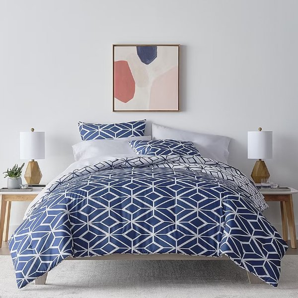 Ayden Geometric Reversible Complete Bedding Set with Sheets