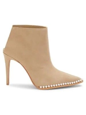 Studded Suede Stiletto Booties