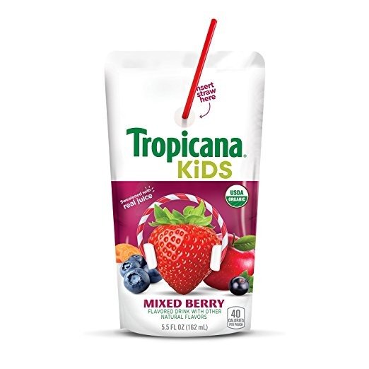 Kids Organic Juice Drink Pouch, Mixed Berry, 5.5 Ounce, 32 Count