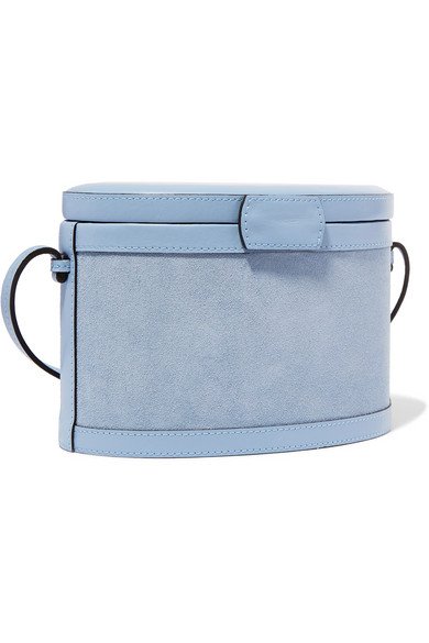 Hunting Season | Trunk suede and leather shoulder bag | NET-A-PORTER.COM