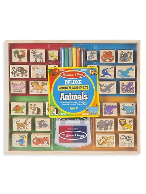 Deluxe Wooden Animals Stamp Set