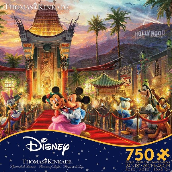 Mickey and Minnie Mouse in Hollywood Puzzle by Thomas Kinkade | shopDisney