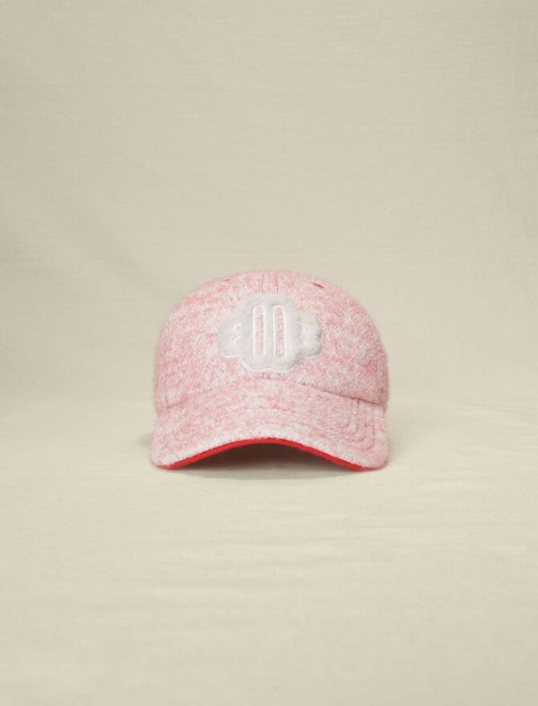 223ECAPCNY Pink tweed-effect baseball cap