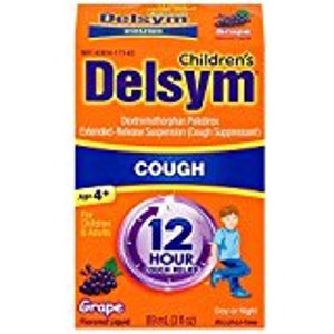 Delsym 12 Hr Children&#39;s, Cough Relief Liquid, Grape, 5oz