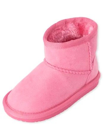 Toddler Girls Low Faux Suede Booties | The Children's Place - PINK