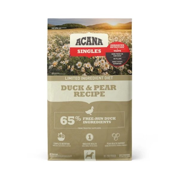 ACANA Singles Limited Ingredient Diet Grain-Free High Protein Duck & Pear Dry Dog Food, 25 lbs. | Petco