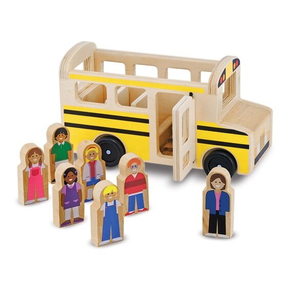 木质校车玩具