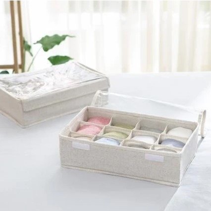 Cotton and Linen Storage Box with cover