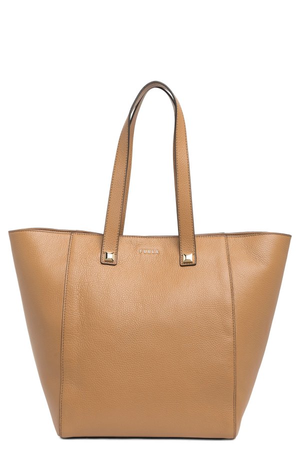 Afrodite Double Handle Leather Tote Bag