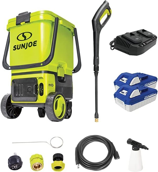 24V-X2-PW1200 1196 Max PSI 1 GPM 48-Volt iON+ Cordless Portable Pressure Washer Kit w/ 2 x 4.0-Ah Batteries and Charger